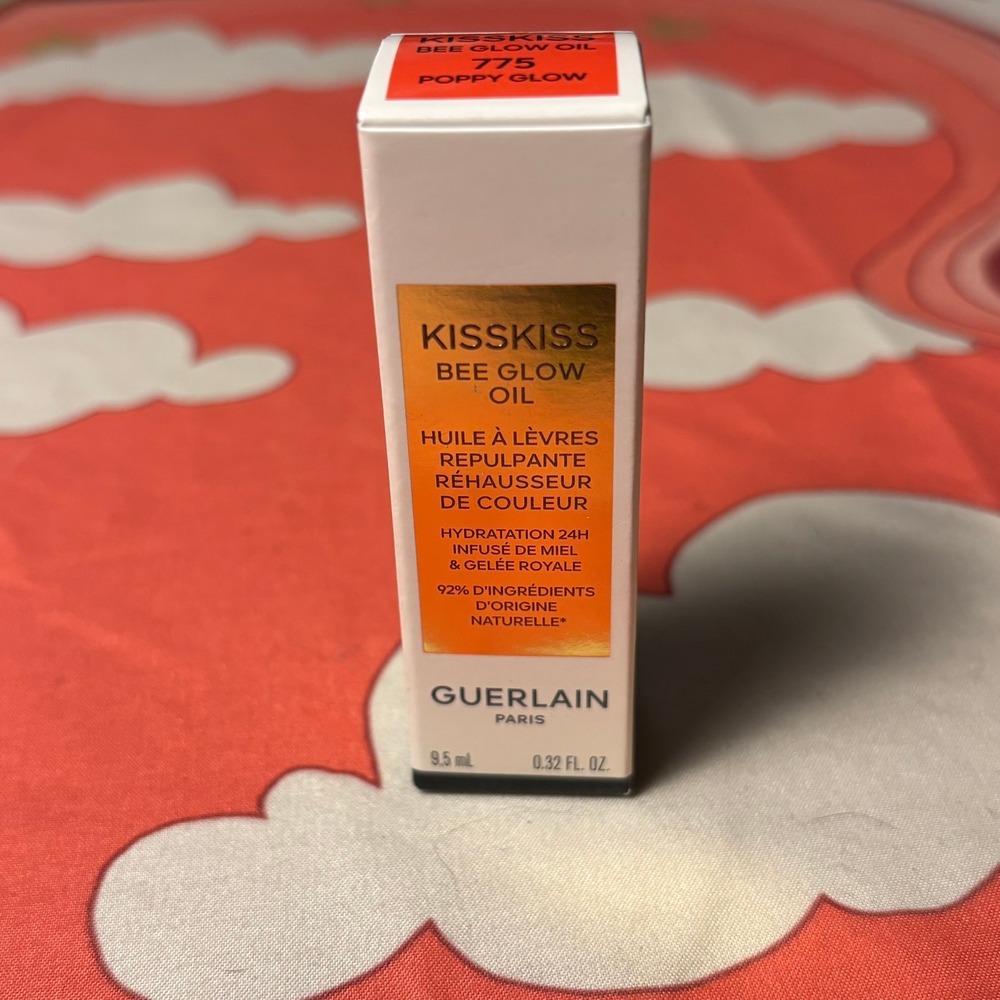 Guerlain KissKiss Bee Glow Oil 775 Poppy Glow Lip Plumping Oil 9.5ml 0.32oz New
